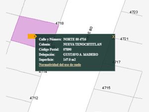 Terreno en Venta en Nueva Tenochtitlan Gustavo A. Madero