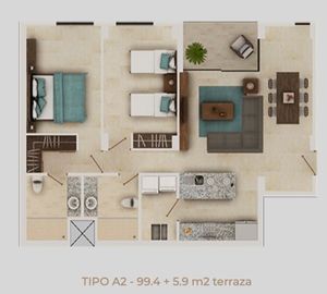 DEPARTAMENTO AMUEBLADO EN RENTA EN ZIBATÁ QUERETARO