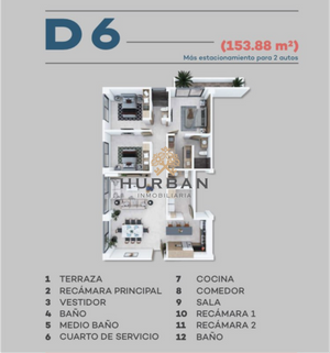 HURBAN VENNDE DEPARTAMENTO en Preventa en zona TEC.