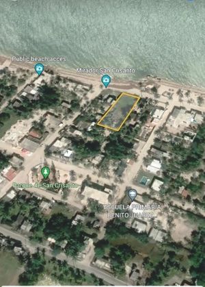 Terreno en venta Frente al mar- San Crisanto Yucatan - 1040 m2