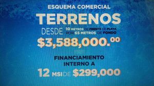 Venta de terreno frente al mar