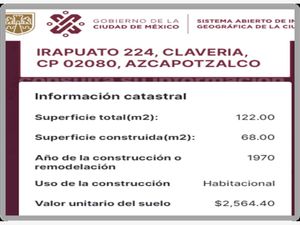 Departamento en Venta en Claveria Azcapotzalco