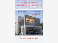 Casa en venta en Via Natura S/N, RESIDENCIAL VILLANATURA, Saltillo,  Coahuila de Zaragoza, 25200.